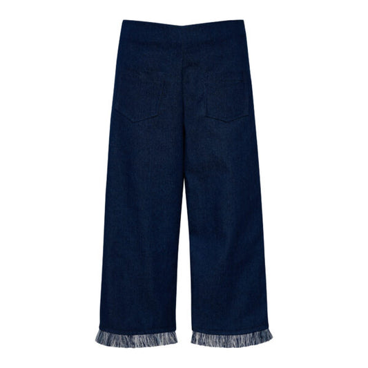 TWO IN A CASTLE THE BLUES FLARED FRINGESDENIM PANTS