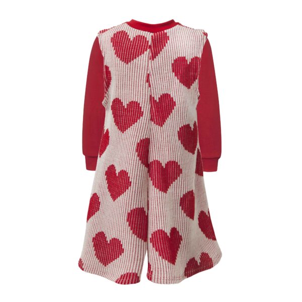 TWO IN A CASTLE GAME OF HEARTS KNITTED PLAYSUIT