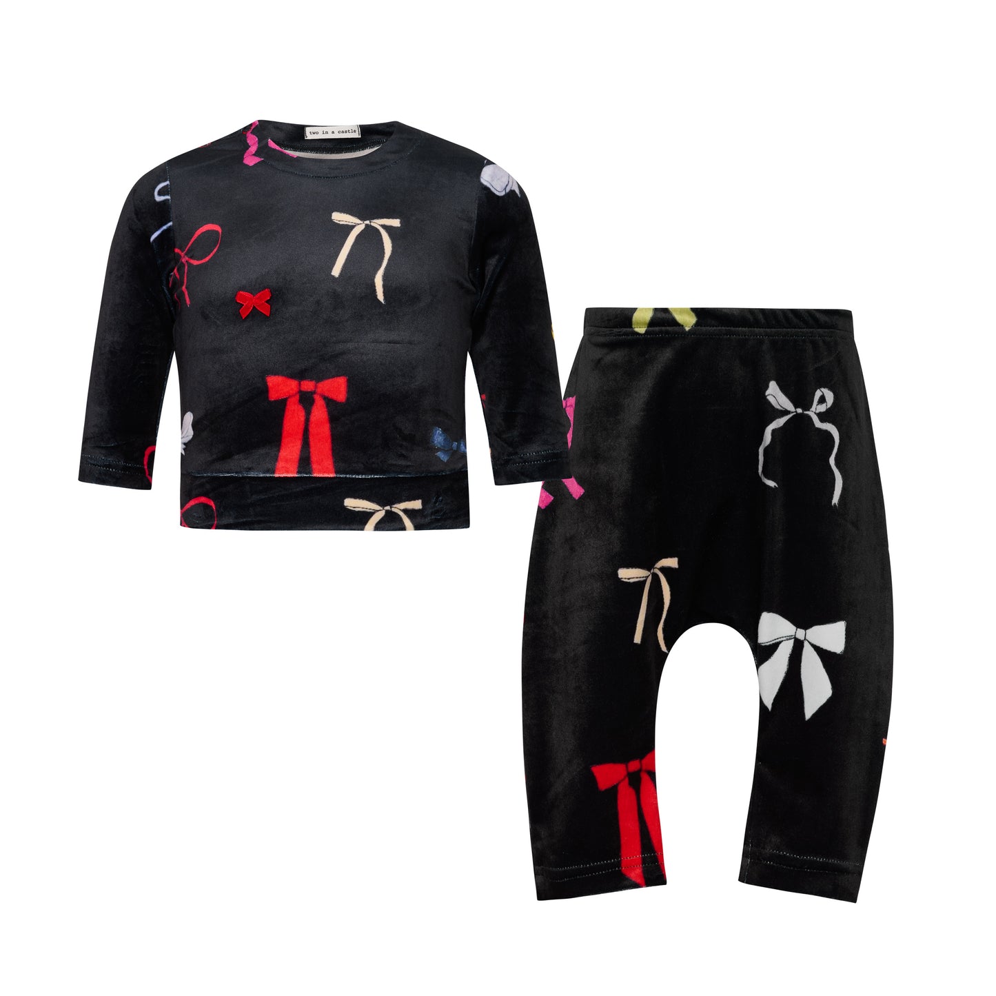 TWO IN A CASTLE BOWLAND ALLOVER VELVET SET