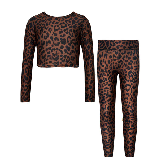 TWO IN A CASTLE ALLOVER LEOPARD PRINT LEGGINGS SET