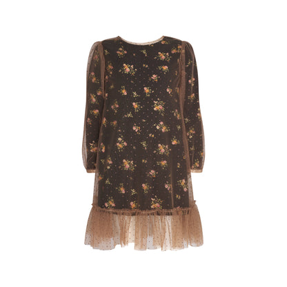 TWO IN A CASTLE ENGRAVED FLOWER TULLE DRESS