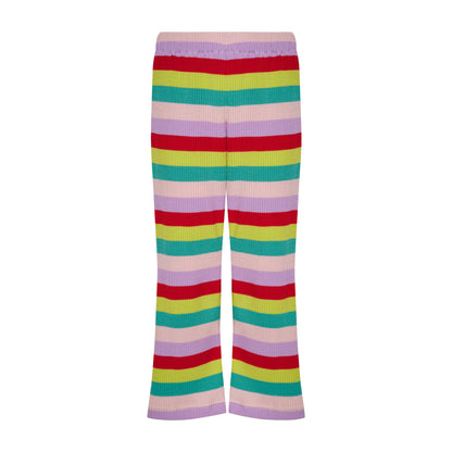 TWO IN A CASTLE RAINBOW STRIPED KNITTED SET