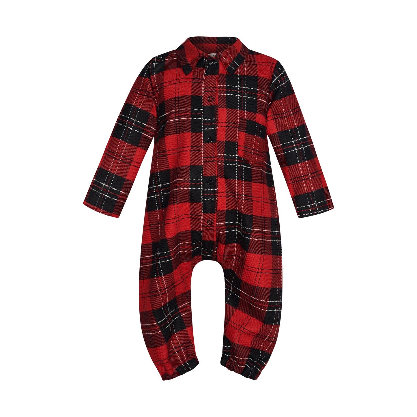 TWO IN A CASTLE DEAR SANTA TARTAN SHIRT JUMPSUIT