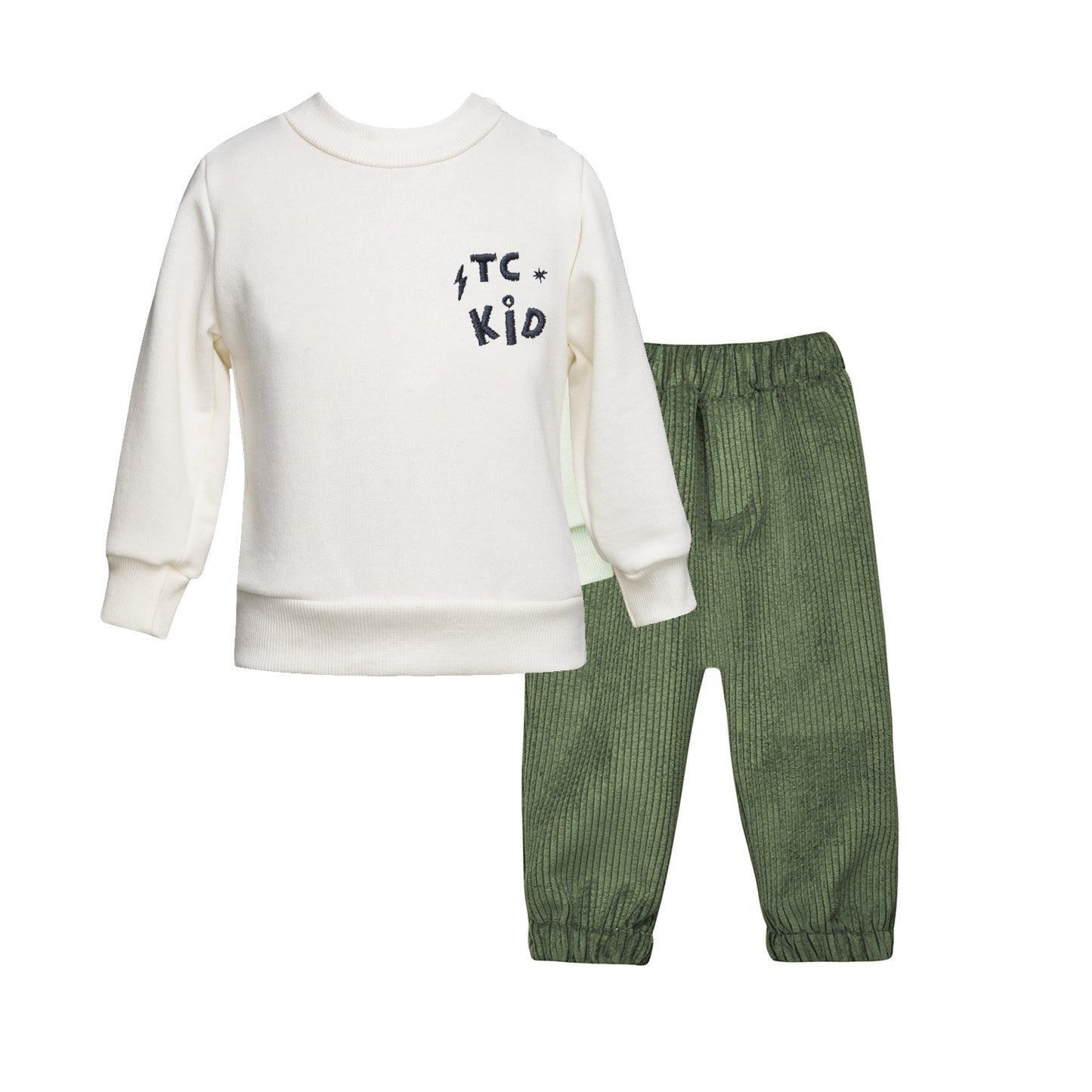 TWO IN A CASTLE PAISLEY SET SWEATSHIRT& CORDUROY PANTS