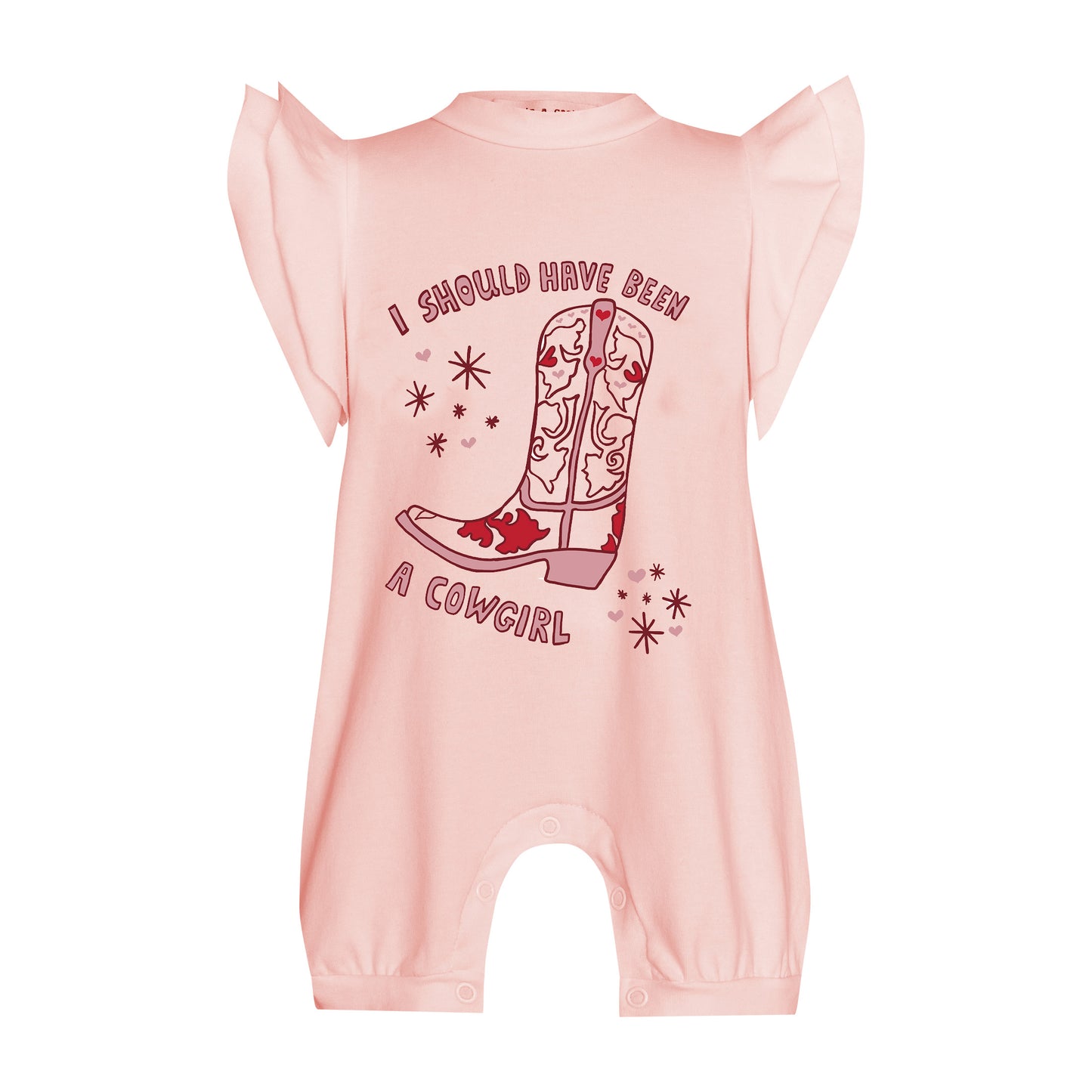 TWO IN A CASTLE THE RAINBOW GIRL COWBOY ROMPER