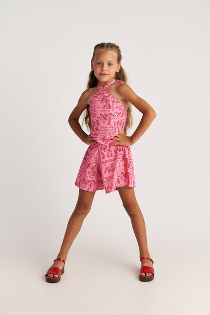 TWO IN A CASTLE BANDANA SET WITH SCARF TOP & SHORTS