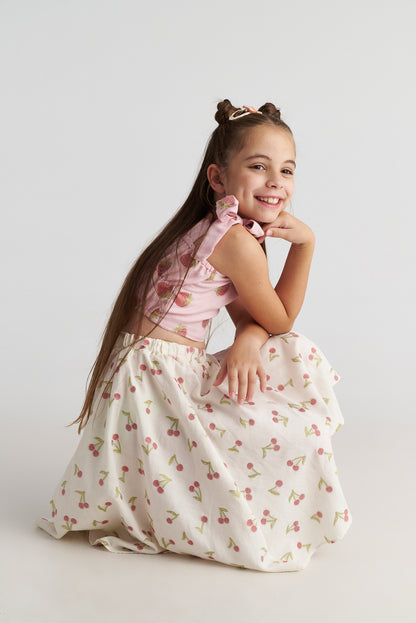 TWO IN A CASTLE SUMMER TART SET WITH TOP & MIDI SKIRT