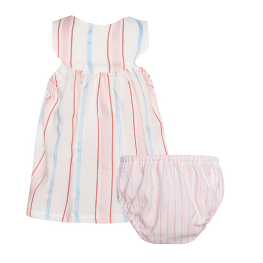 TWO IN A CASTLE PRETTY LITTLE THINGS SET – STRIPED DRESS & PANTIES