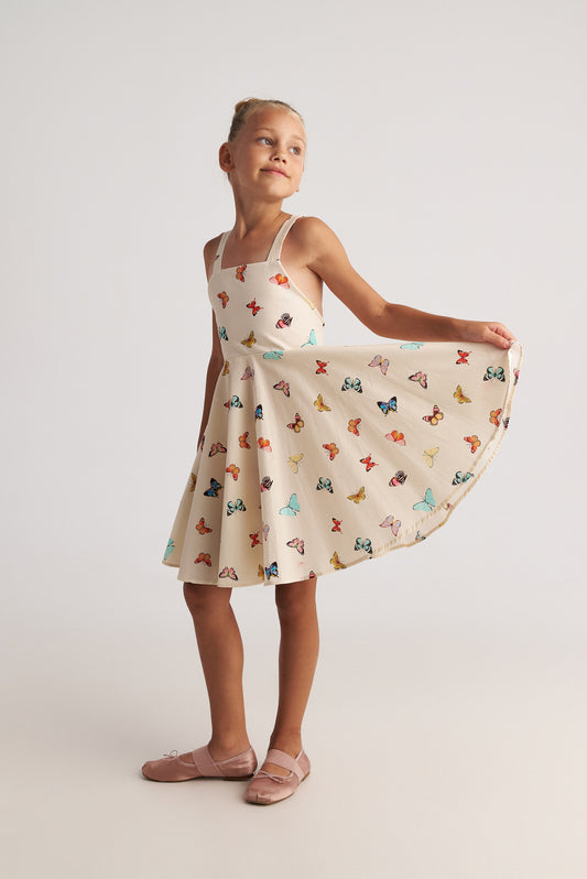 TWO IN A CASTLE BUTTERFLY SKY BACKLESS BOW DRESS