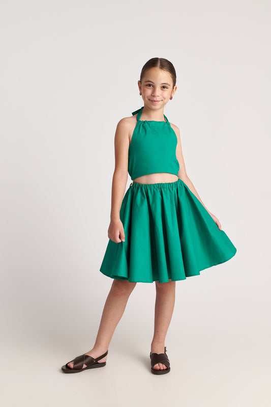 TWO IN CASTLE BUBBLEGUM FOREST 2-PIECE CIRCLE DRESS