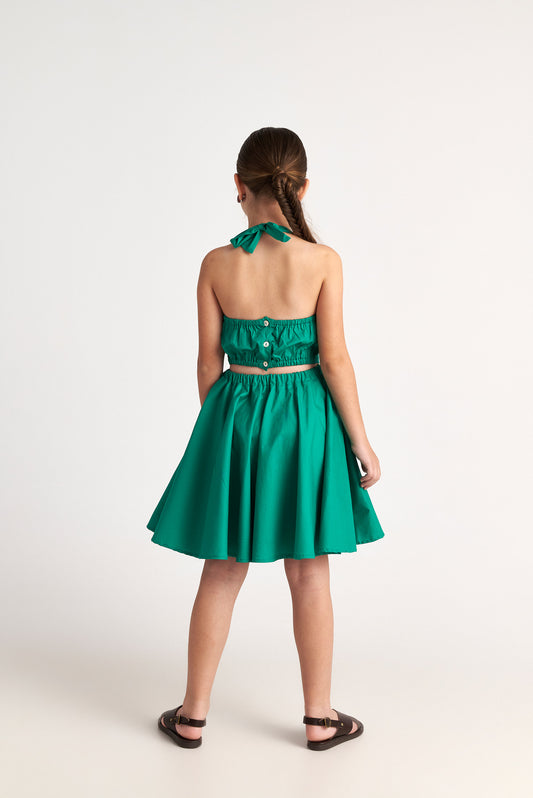 TWO IN CASTLE BUBBLEGUM FOREST 2-PIECE CIRCLE DRESS