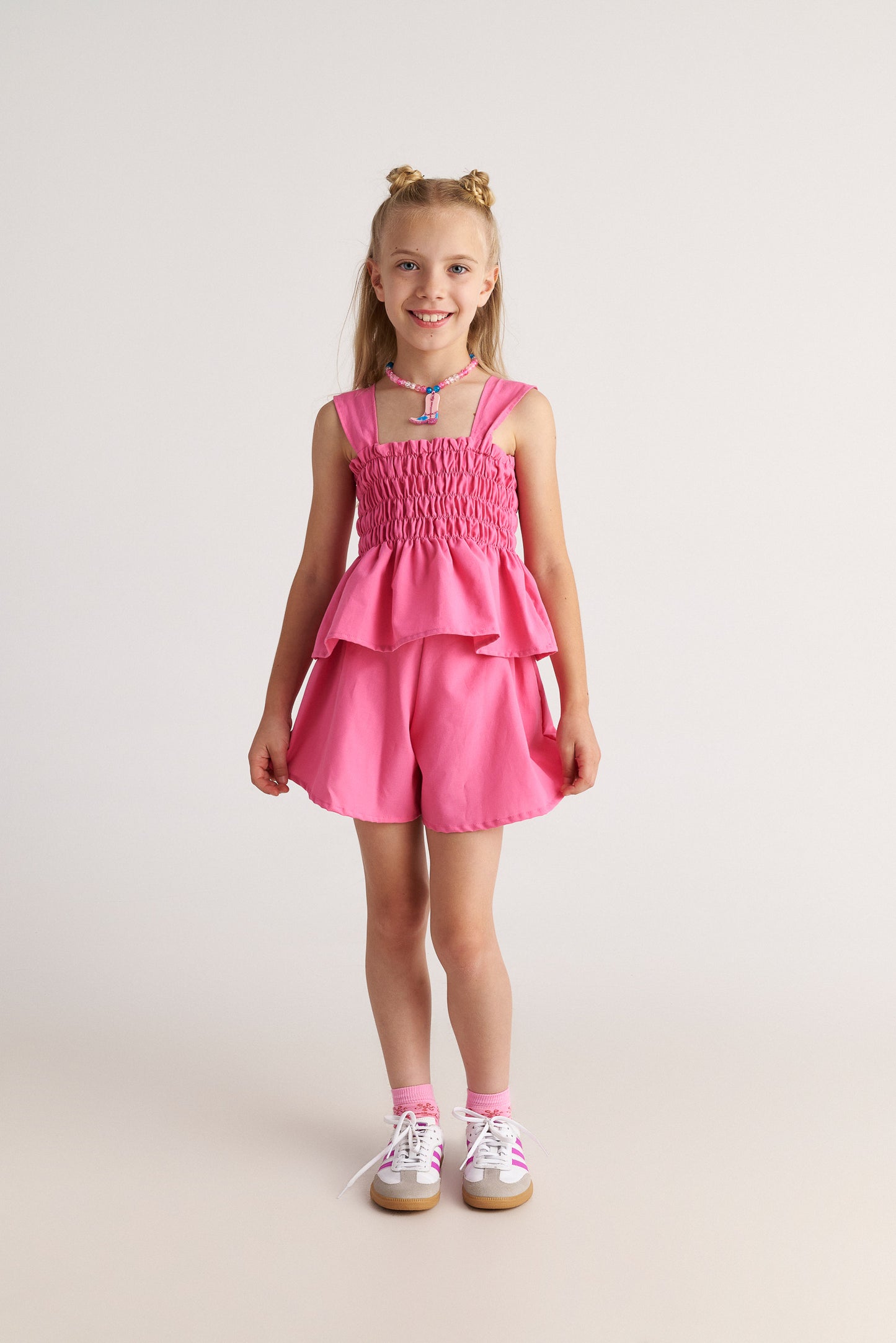 TWO IN A CASTLE BUBBLEGUM FOREST SET Ð PERLUM TOP & SHORTS
