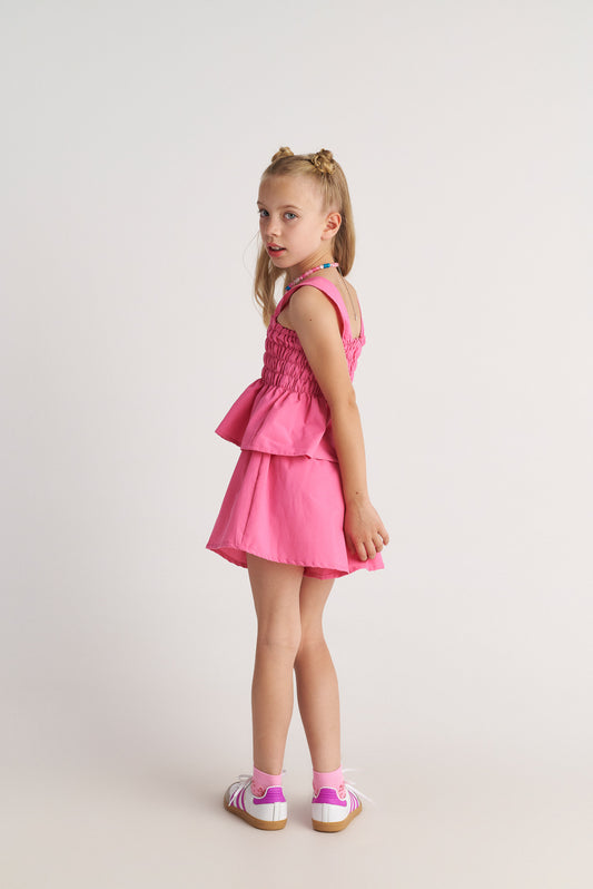 TWO IN A CASTLE BUBBLEGUM FOREST SET Ð PERLUM TOP & SHORTS