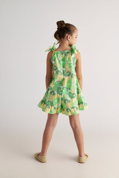 TC  LIME & SUGAR RUFFLES PLAYSUIT