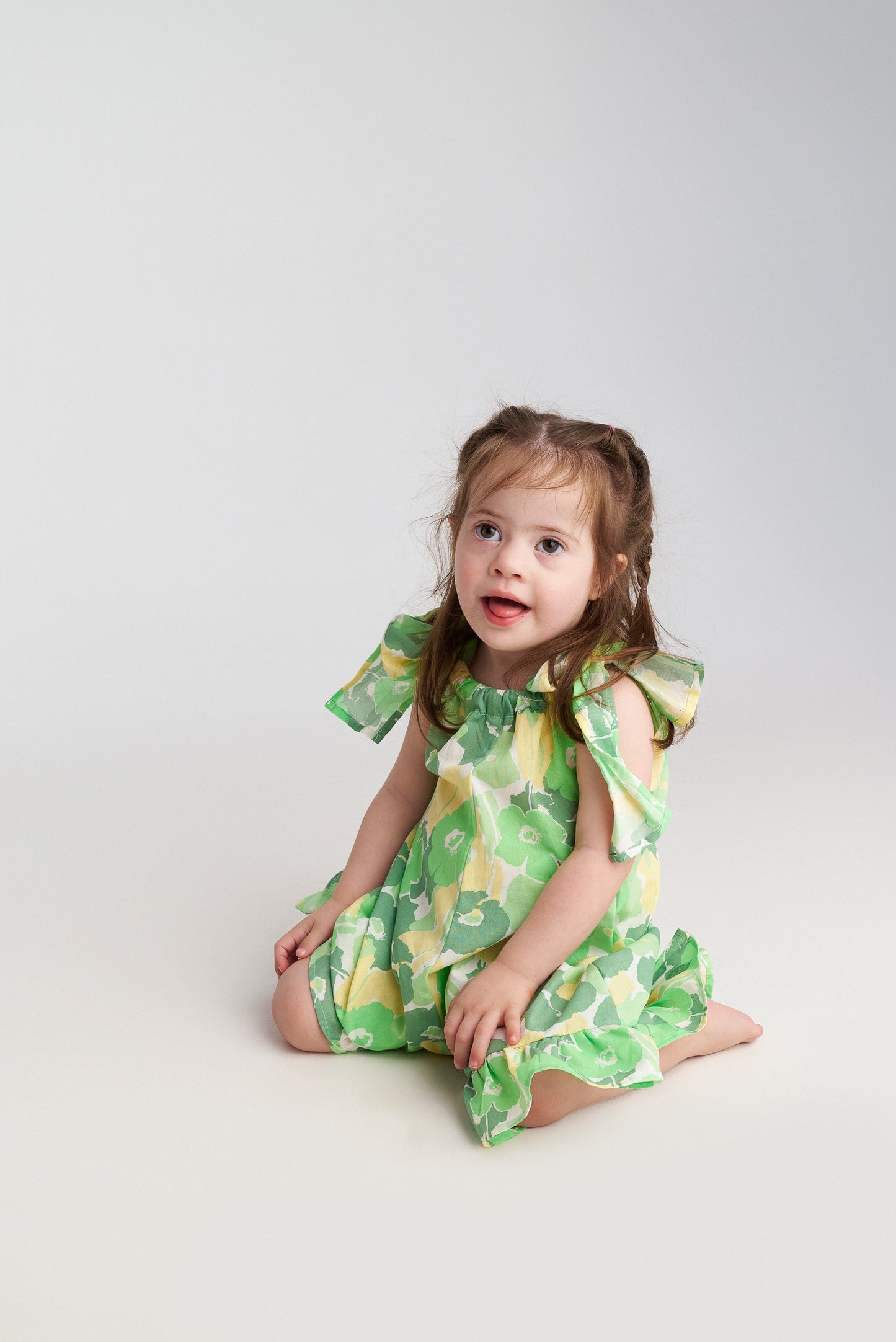 TC  LIME & SUGAR RUFFLES PLAYSUIT