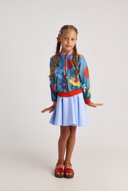 TWO IN A CASTLE FLOWER BOMBER JACKET