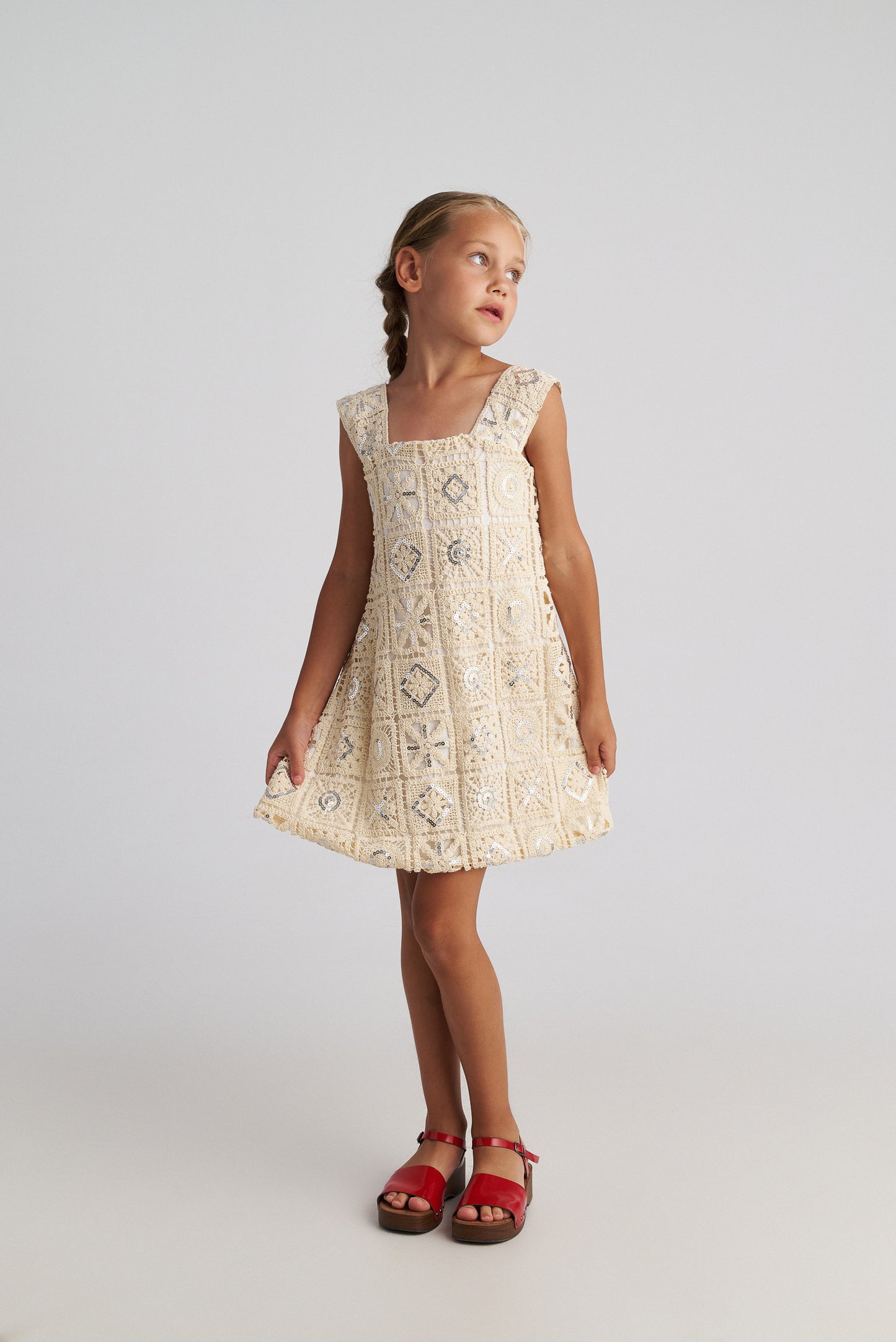 TWO INA CASTLE SANTORINI CROCHET MINI DRESS