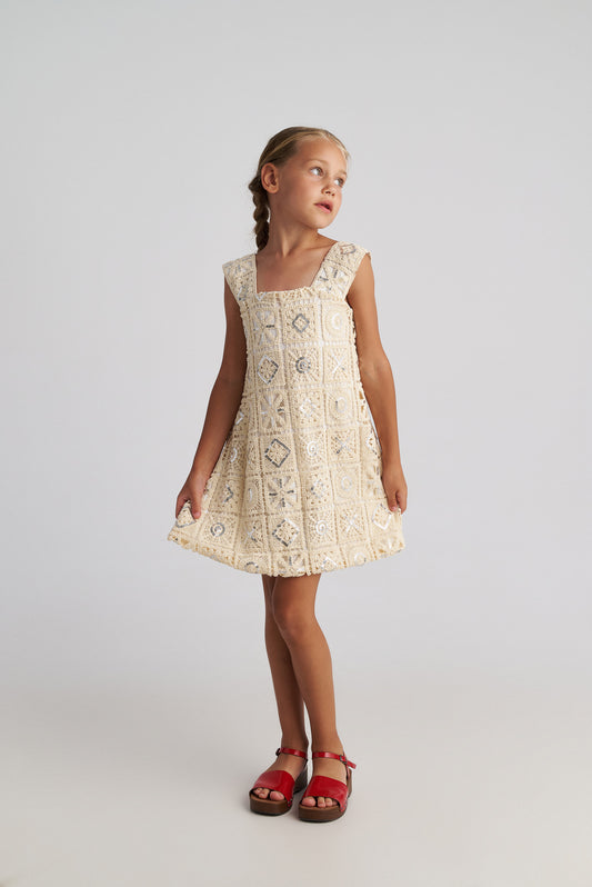 TWO INA CASTLE SANTORINI CROCHET MINI DRESS