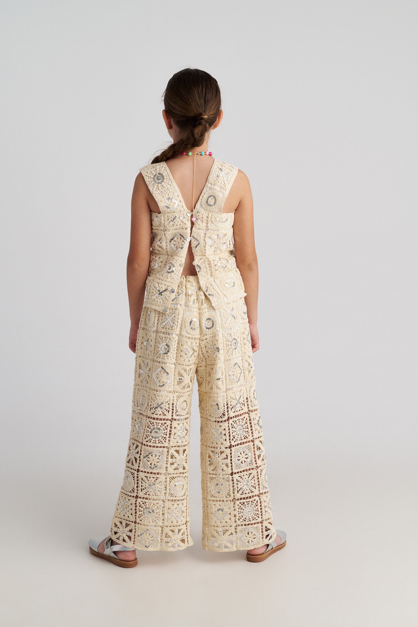 TWO IN A CASTLE SANTORINI CROCHET TOP & PANTS SET