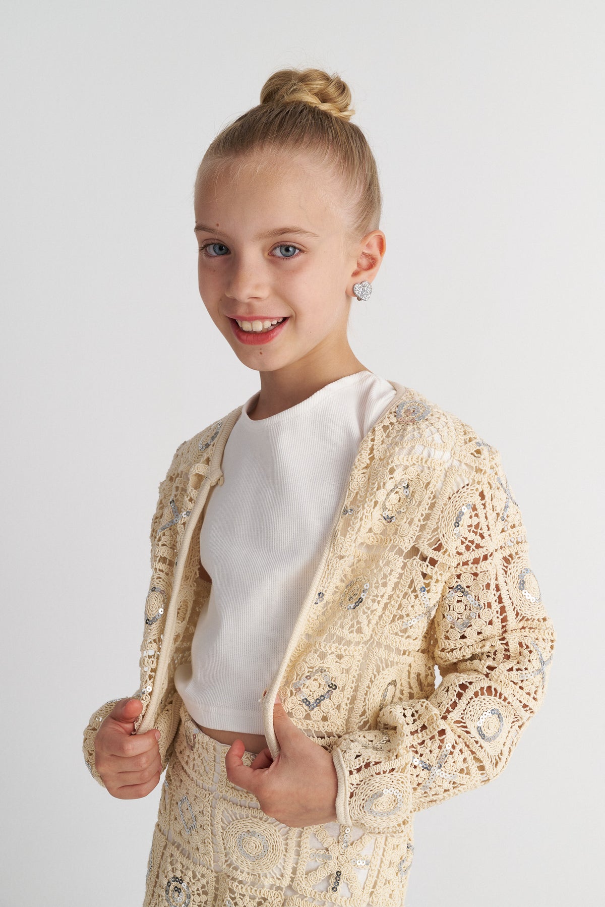 TWO IN A CASTLE SANTORINI CROCHET LOOSE CARDIGAN