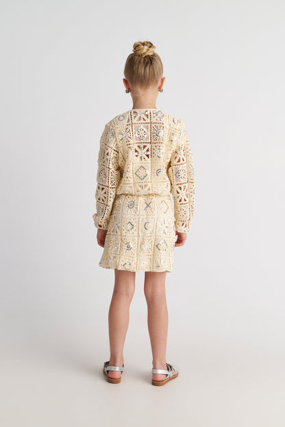 TWO IN A CASTLE SANTORINI CROCHET LOOSE CARDIGAN