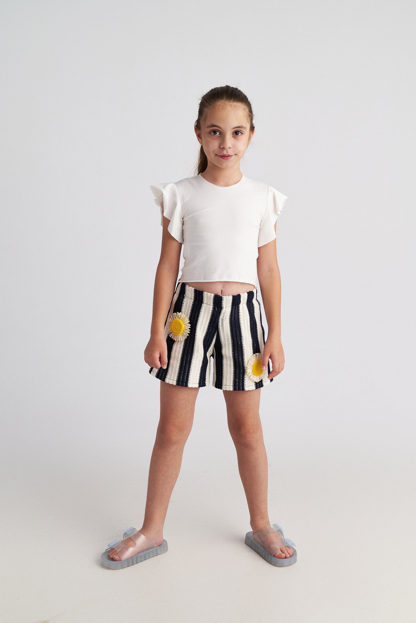TWO IN A CASTLE SAILOR GIRL TOP & KNITTED SHORTS