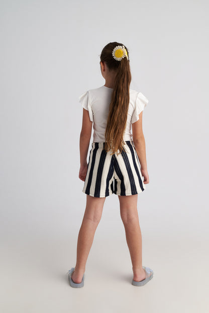 TWO IN A CASTLE SAILOR GIRL TOP & KNITTED SHORTS