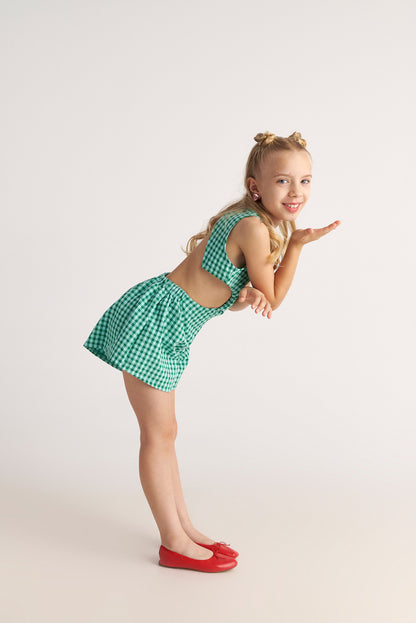 TWO IN A CASTLE FOREST SKY THE KNOT PLAYSUIT