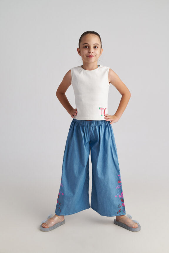 TWO IN A CASTLE MERMAID & SHELLS SET TANK TOP & WIDE LEG PANTS