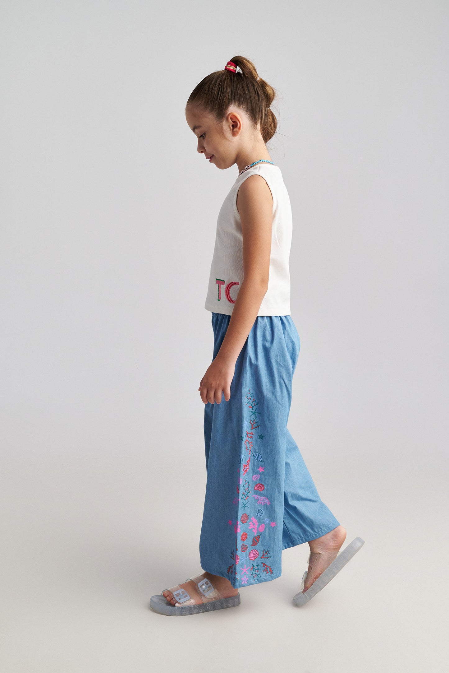 TWO IN A CASTLE MERMAID & SHELLS SET TANK TOP & WIDE LEG PANTS