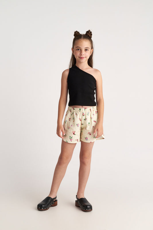 TWO IN A CASTLE LITTLE FLOWERS THE FLORAL QULTED ONE SHOULDER SET