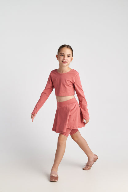 TWO IN A CASTLE BALLET SCHOOL LONHSLEEVE TOP AND SKORT SET