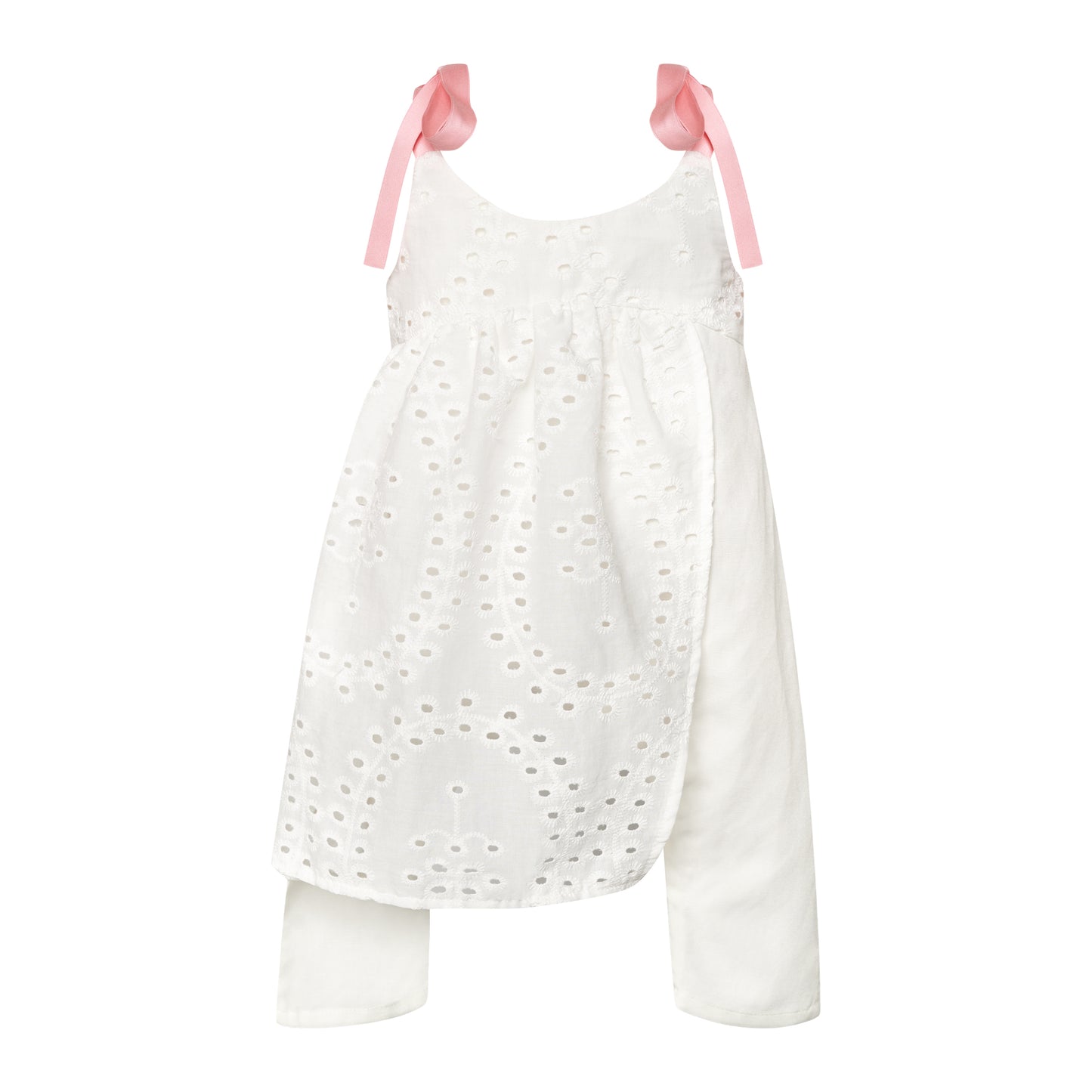TWO IN A CASTLE THE FLOWER GIRLS BRODERIE LAYER BABY JIPSUIT