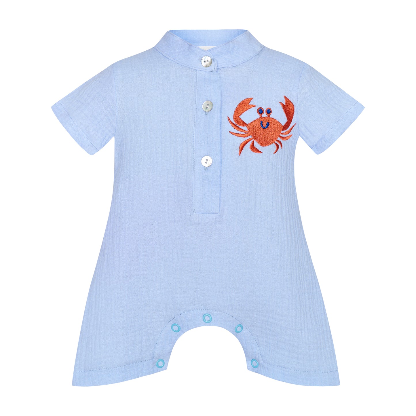 TWO IN A CASTLE CRAB KING MAO BABY PLAYSUIT