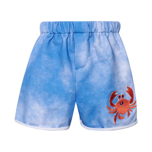 TWO IN A CASTLE SEA WHISPER T-SHIRT AND CRAB TIE DYE SHORTS BABY SET