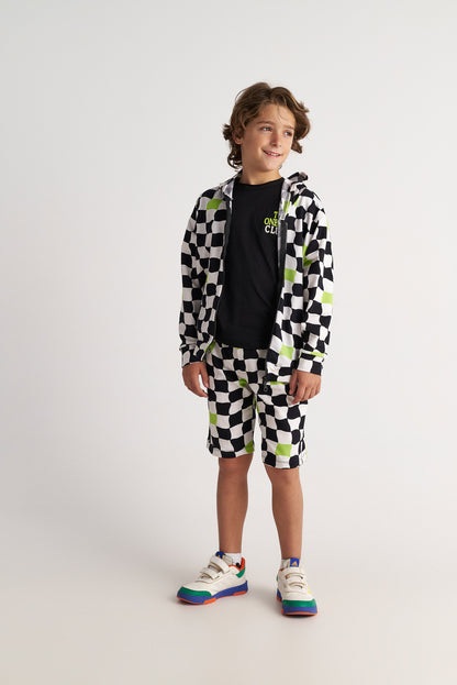 TWO IN A CASTLE CHESS NEON ΌΝΕΙΡΟ ALLOVER PRINT CARDIGAN