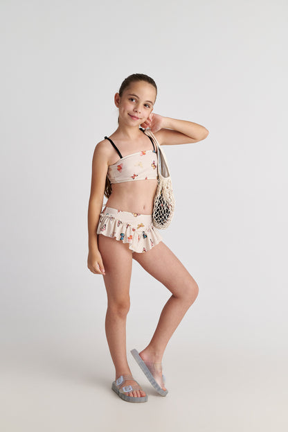 TWO IN A CASTLE BUTTERFLY SKY ALLOVER RUFFLE BIKINI