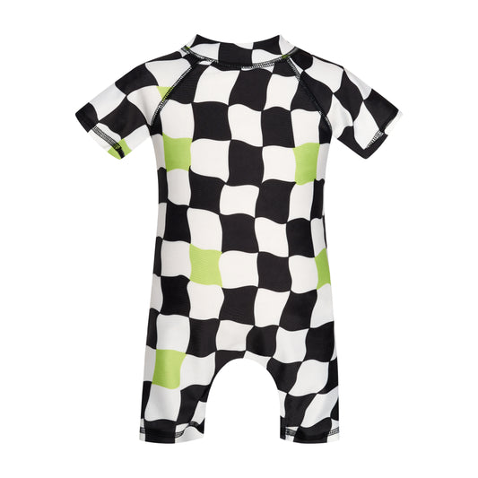 TC  CHESS NEON ALLOVER SWIMSUIT