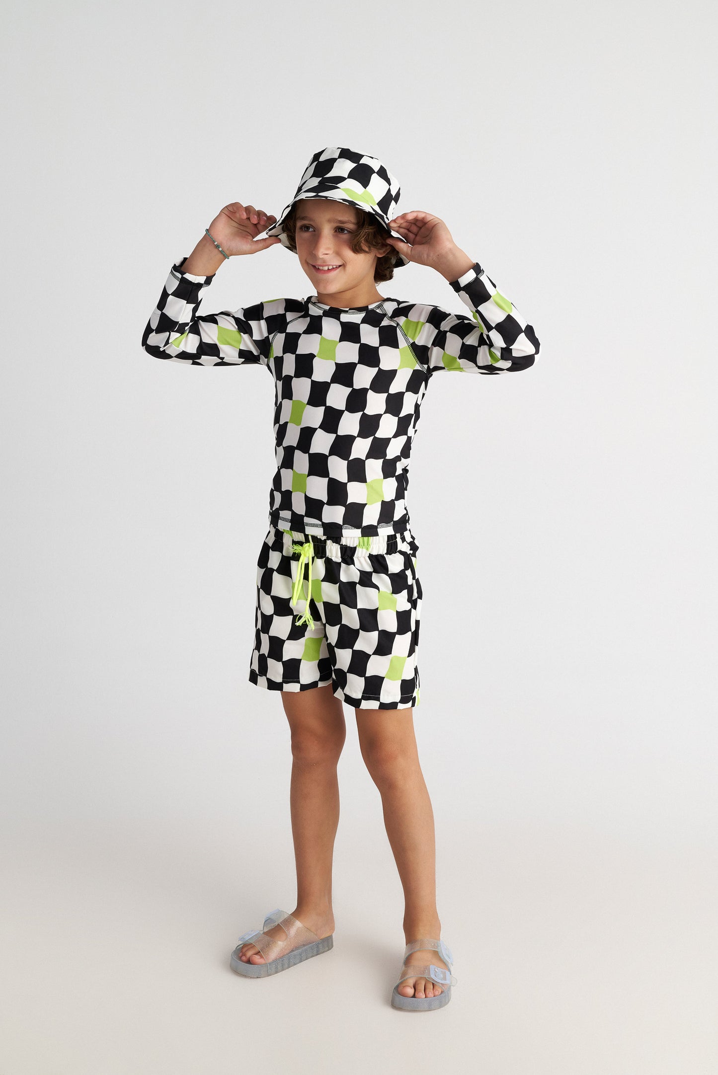 TC CHESS NEON ALLOVER SHORTS