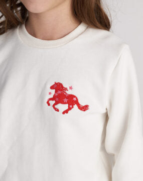 TC MAGIC HORSES SWEATER SET WITH ALLOVER PRINT PANTS