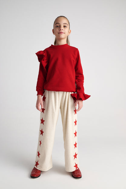 TWO IN A CASTLE SET WITH KNITTED PANTS FOR KIDS