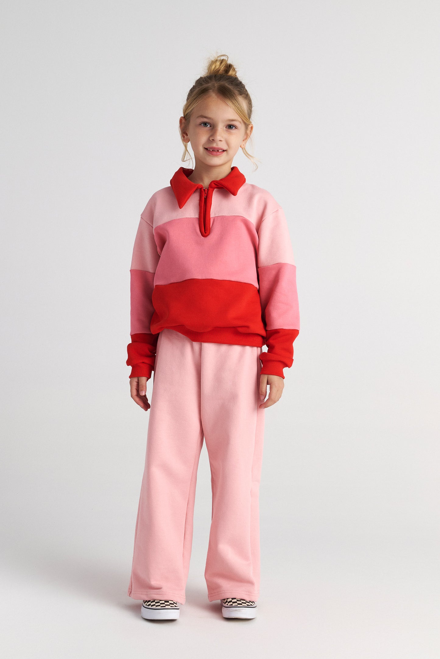 TWO IN A CASTLE RASPBERRY PUFF TENNIS SWEATER SET