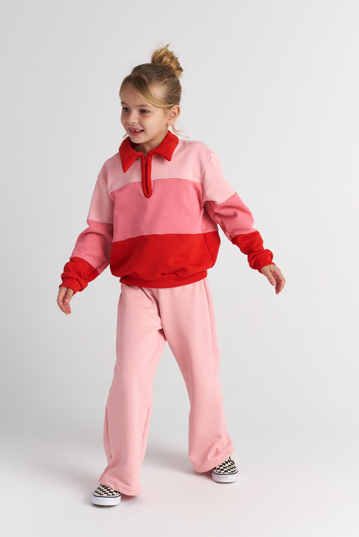 TWO IN A CASTLE RASPBERRY PUFF TENNIS SWEATER SET