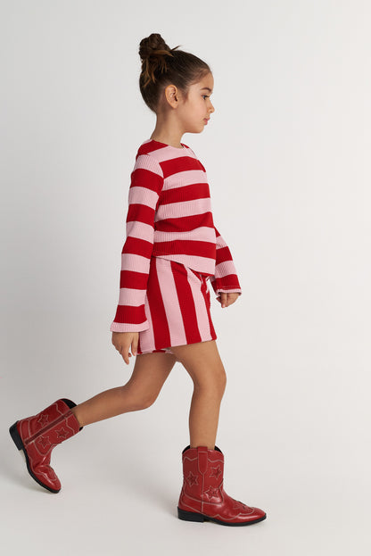TWO IN A CASTLE SET KNITTED TOP & SHORT