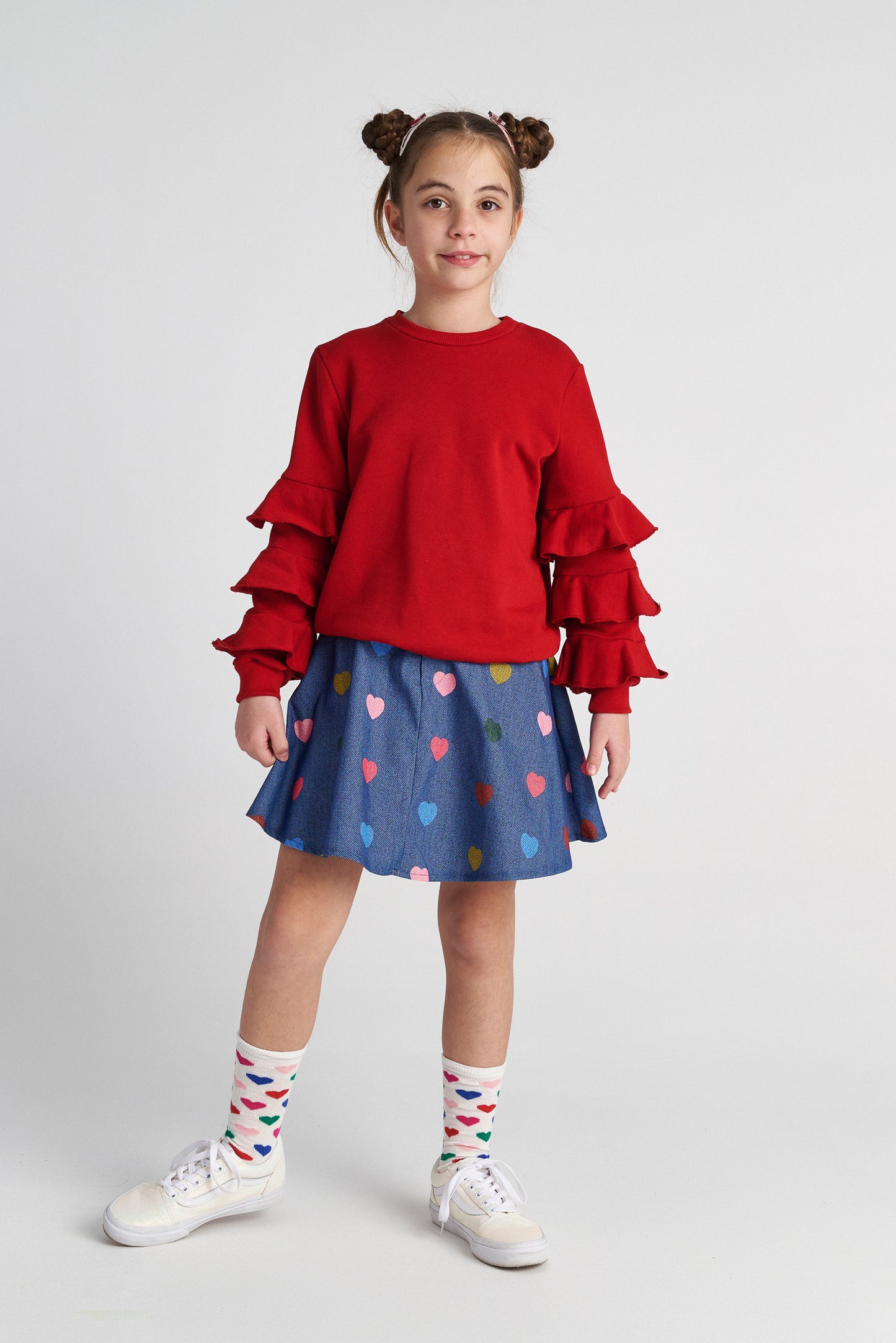 TWO IN A CASTLE ALLOVER HEARTS SKIRT