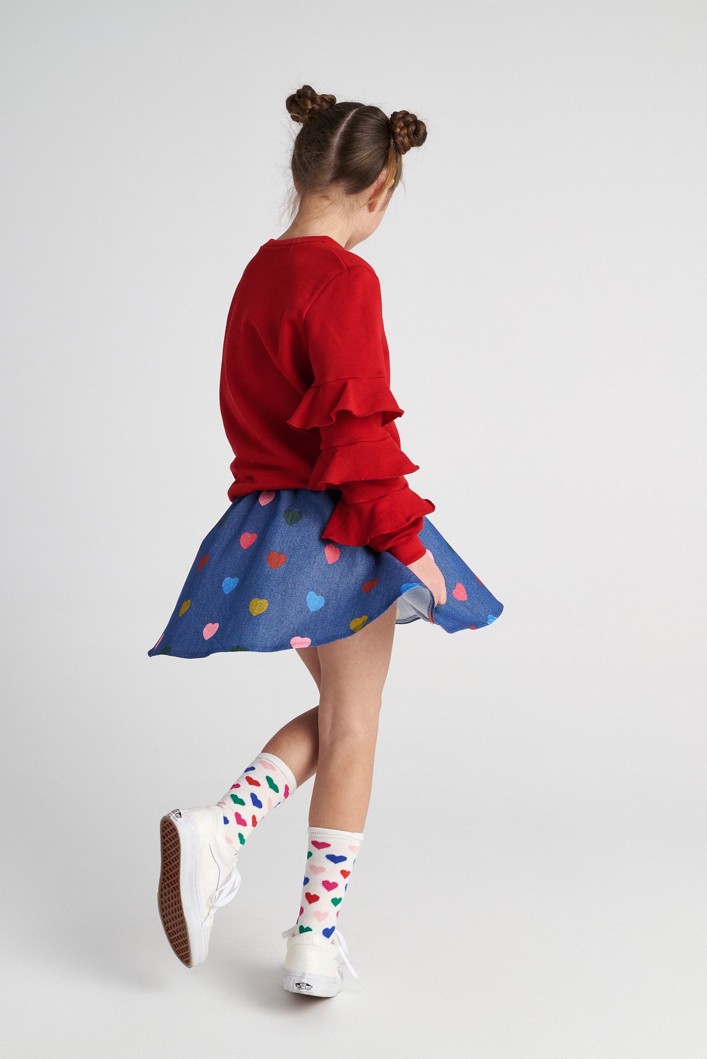 TWO IN A CASTLE ALLOVER HEARTS SKIRT