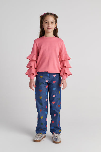 TWO IN A CASTLE ALLOVER HEARTS PANTS