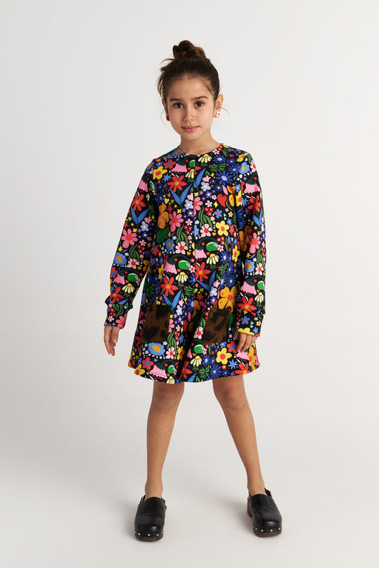 TWO IN A CASTLE FLOWER SKY ALLOVER SWEATER PLAYSUIT