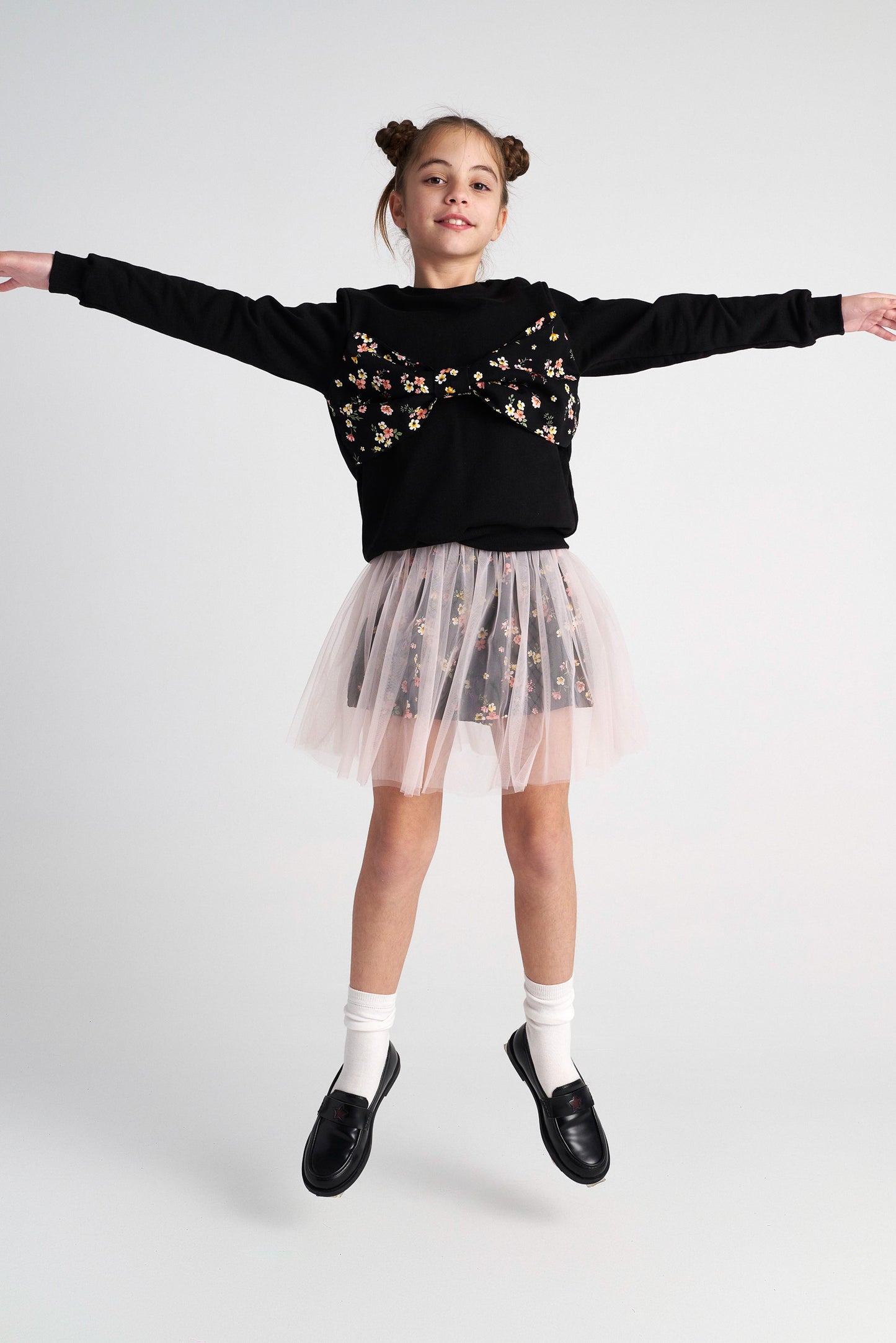 TWO IN A CASTLE VALLEY NIGHT SWEATER & TUTU SHORTS SET
