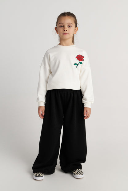 TWO IN A CASTLE SPARKLY ROSE SET RUFFLES TOP & PANTS